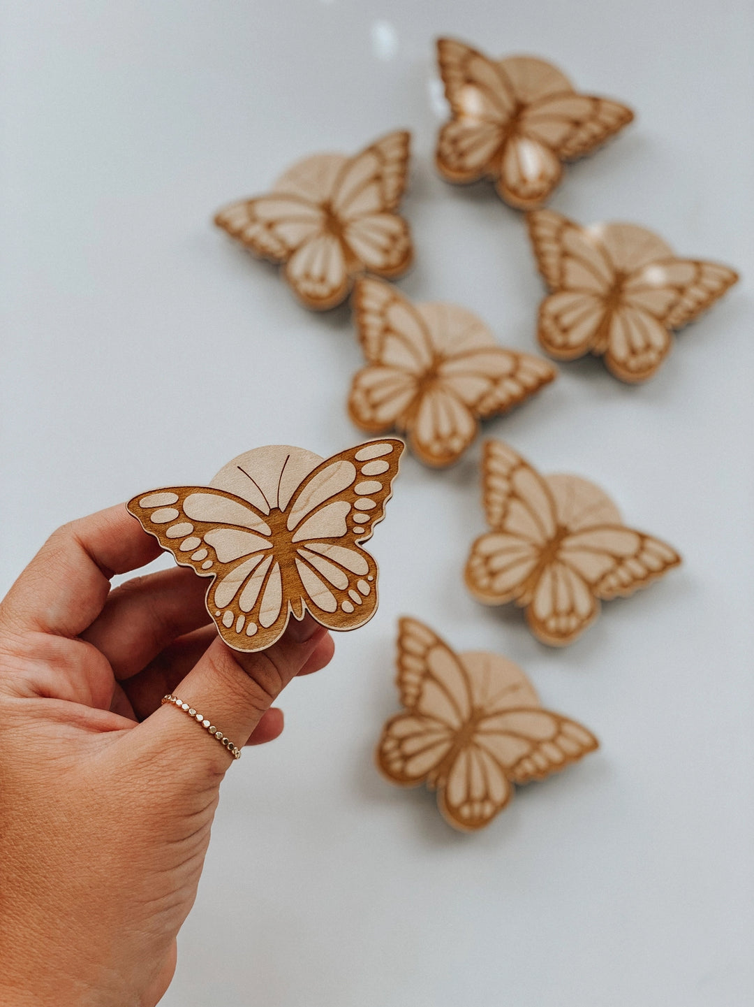 Butterfly Wooden Phone Grip