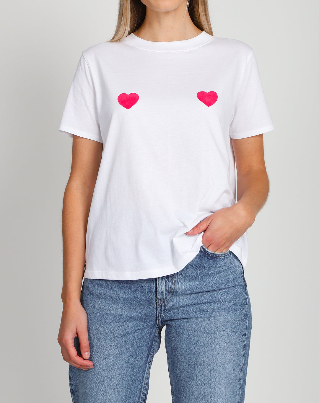 Double Heart Classic Tee | Red