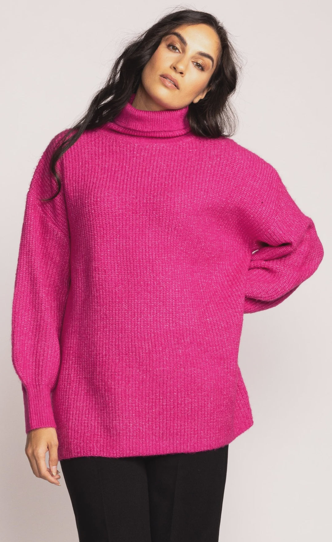 The Cora Sweater - Fuchsia