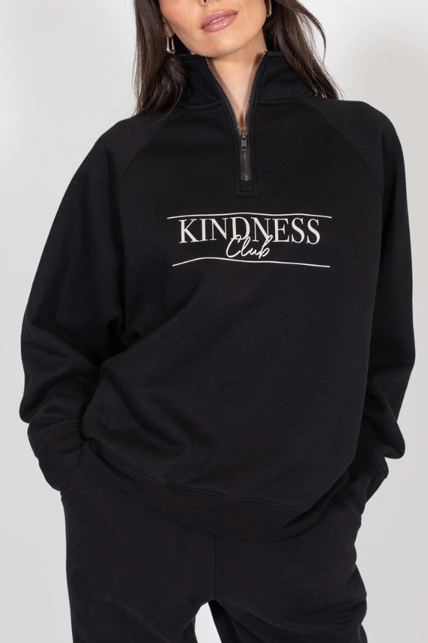 Kindness Club NYBF Half Zip Sweater