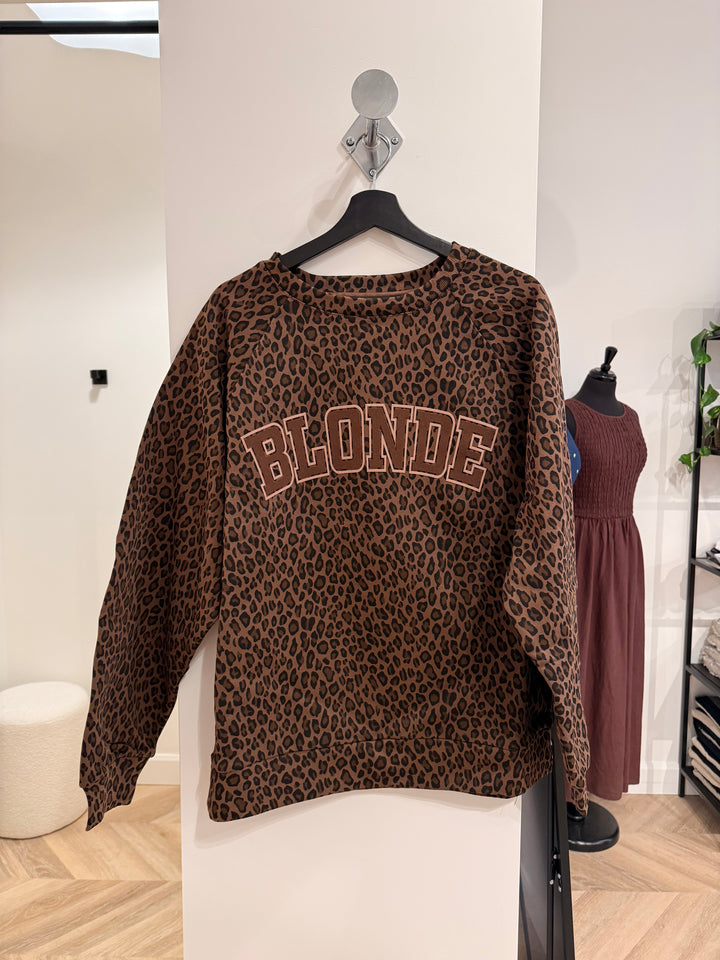 "Blonde" Leopard Terry Crew