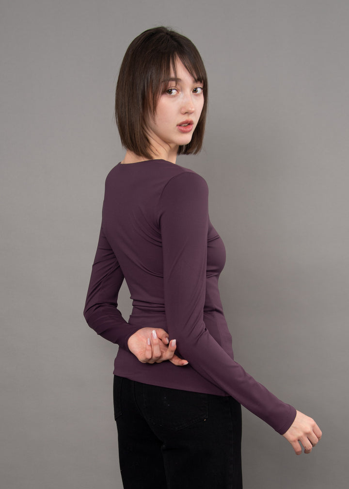 Mariana Second Skin Square Neck | Deep Plum