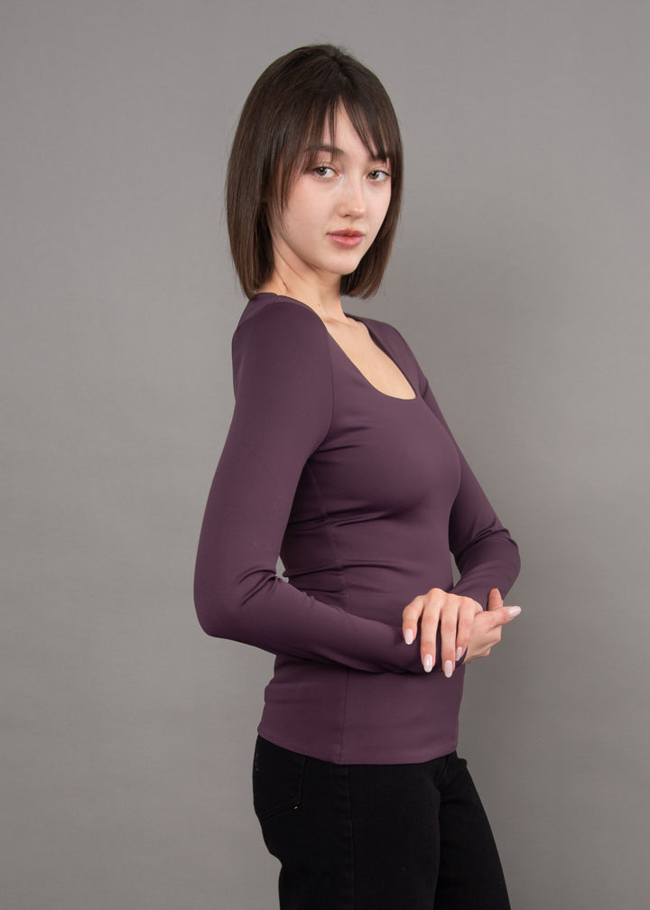 Mariana Second Skin Square Neck | Deep Plum