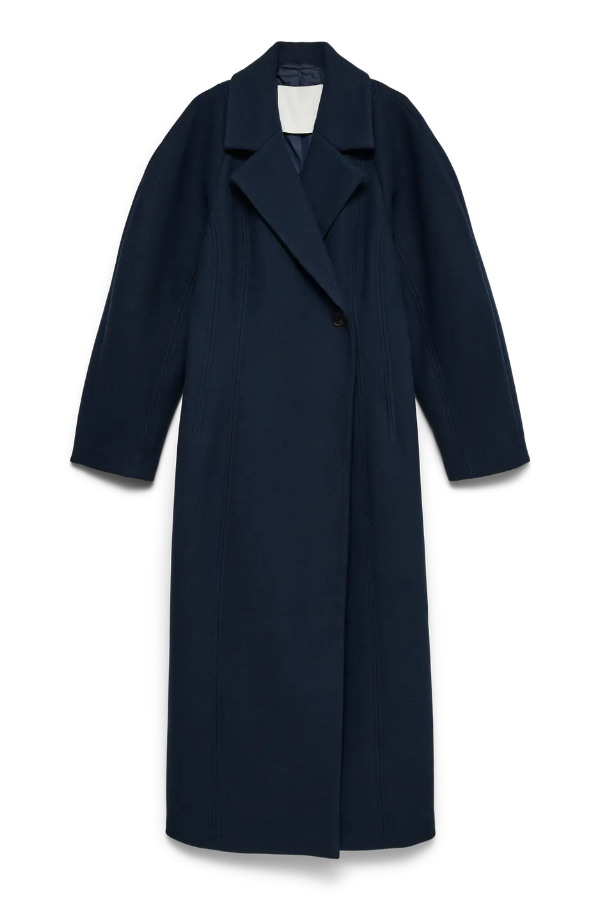 Autumn Carrie Tailored Long Coat | Navy