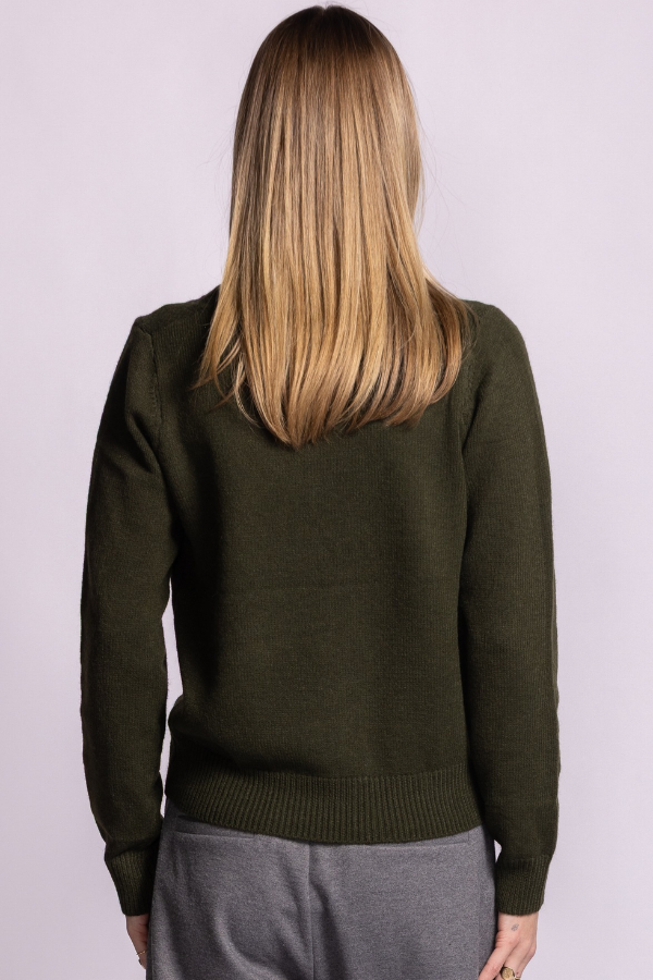 Audrey V-Neck Pullover | Forest Green