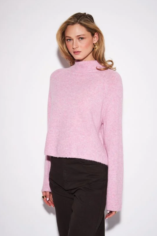 Oliver Mockneck Sweater | Petal Pink