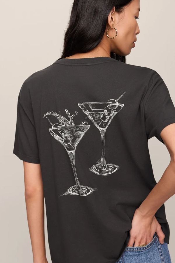 Martini Graphic Boyfriend Tee