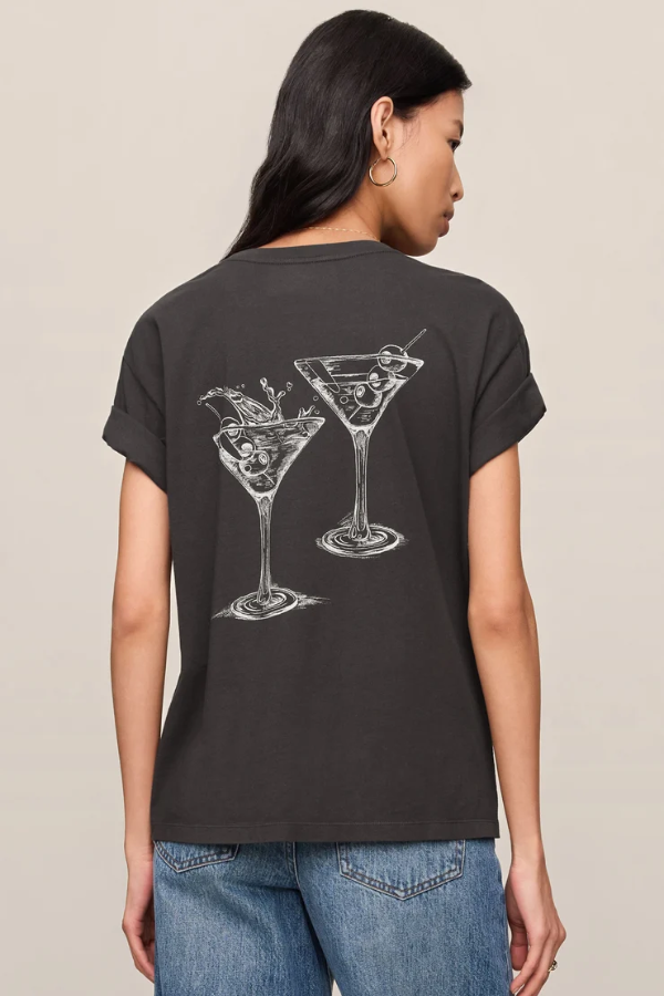 Martini Graphic Boyfriend Tee