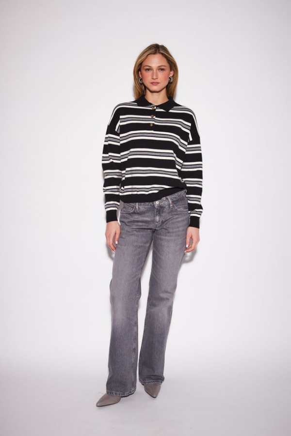 Poppy Stripe Knit Polo
