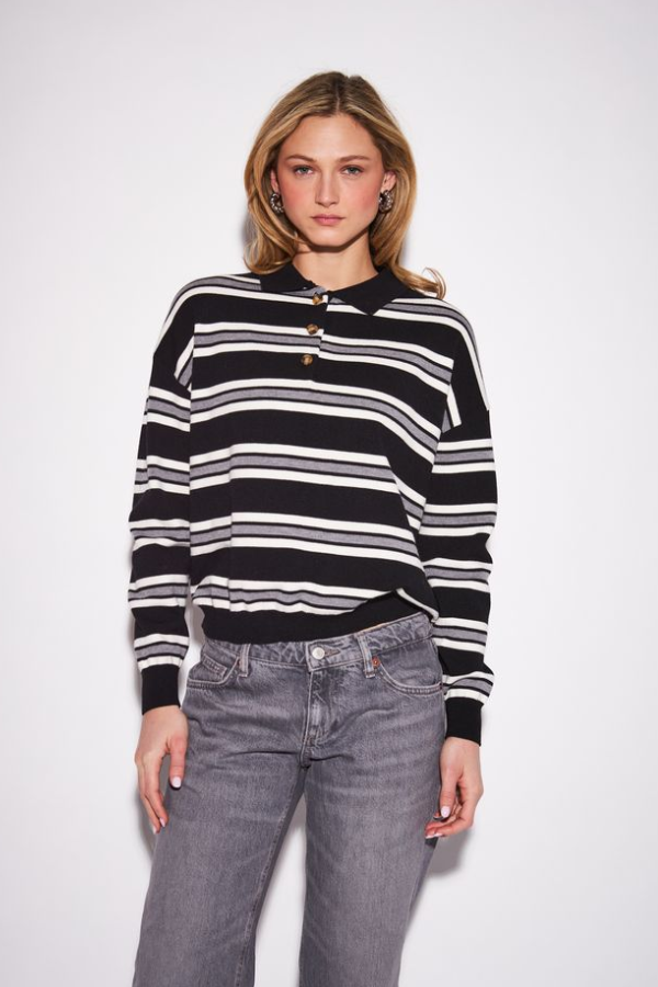 Poppy Stripe Knit Polo