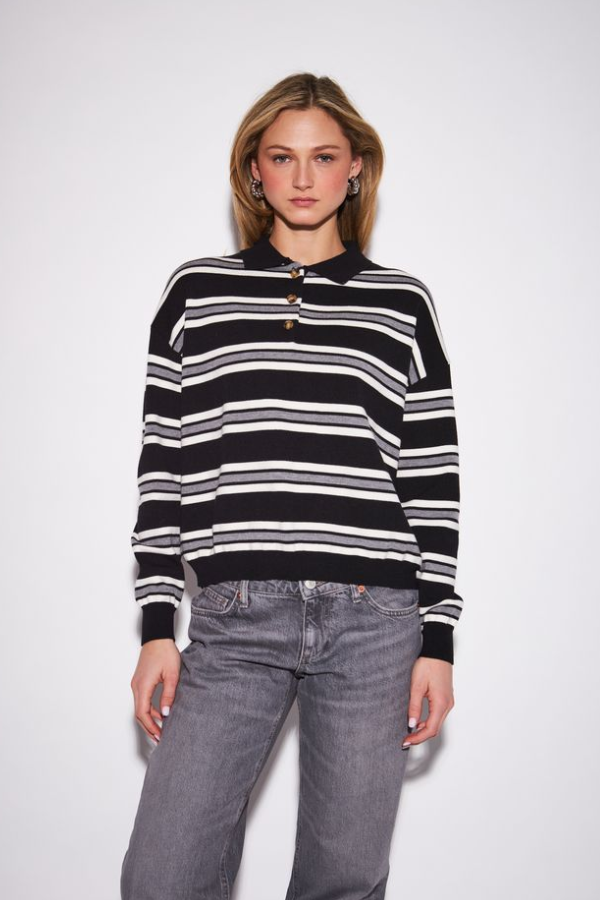 Poppy Stripe Knit Polo