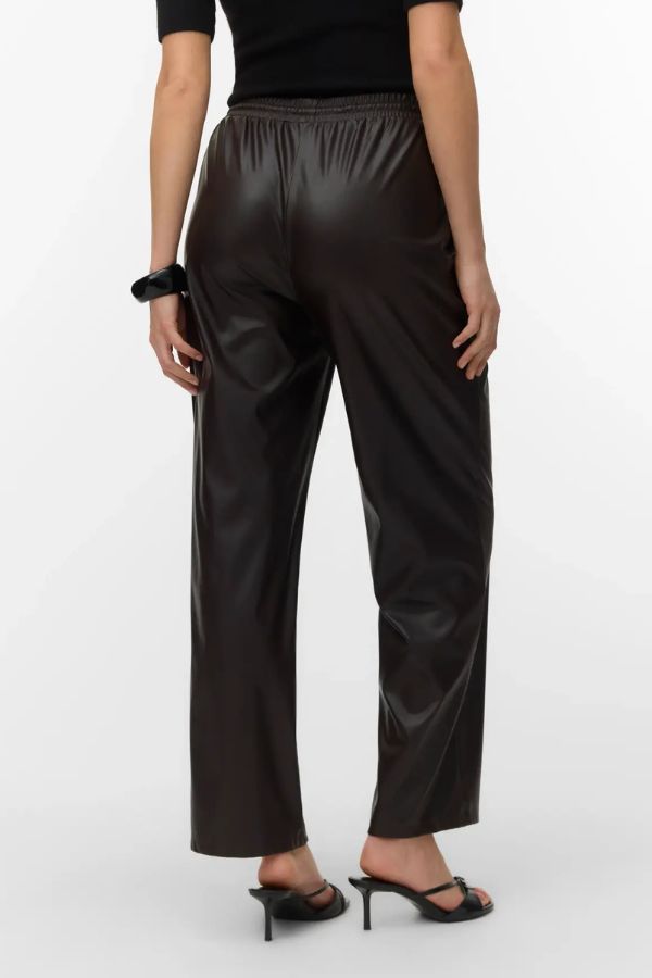 Mikayla Faux Leather Pant | Chocolate Torte
