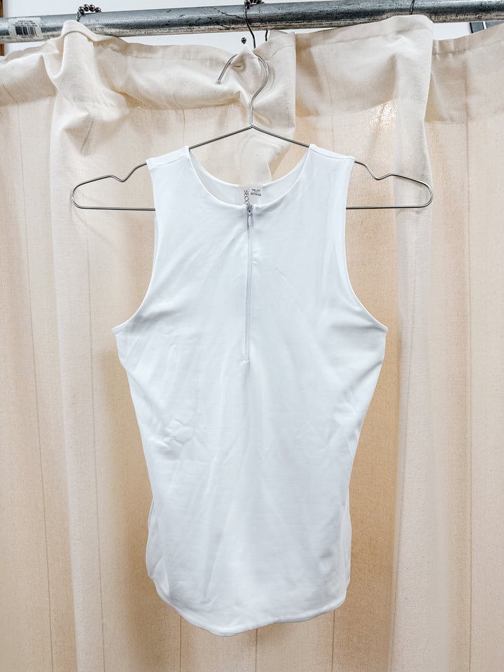 ROXAN HALF ZIP SECOND SKIN TOP | WHITE Last XS