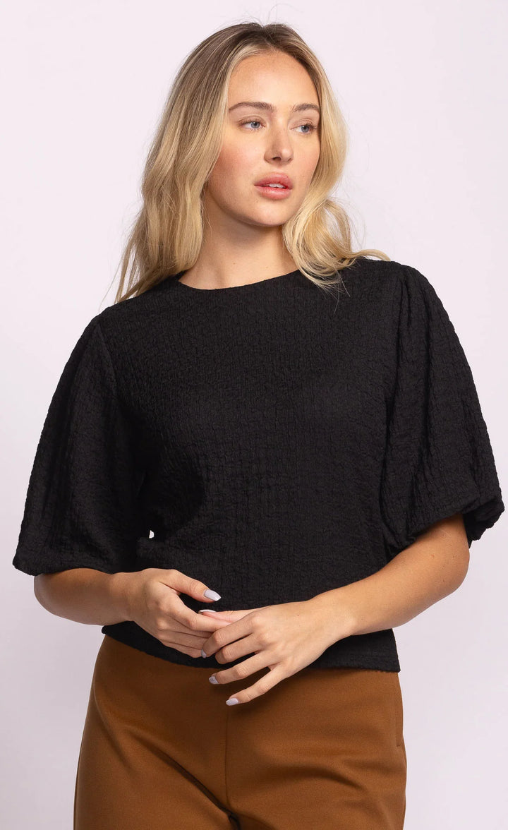 The Lita Puff Sleeve Blouse | Black