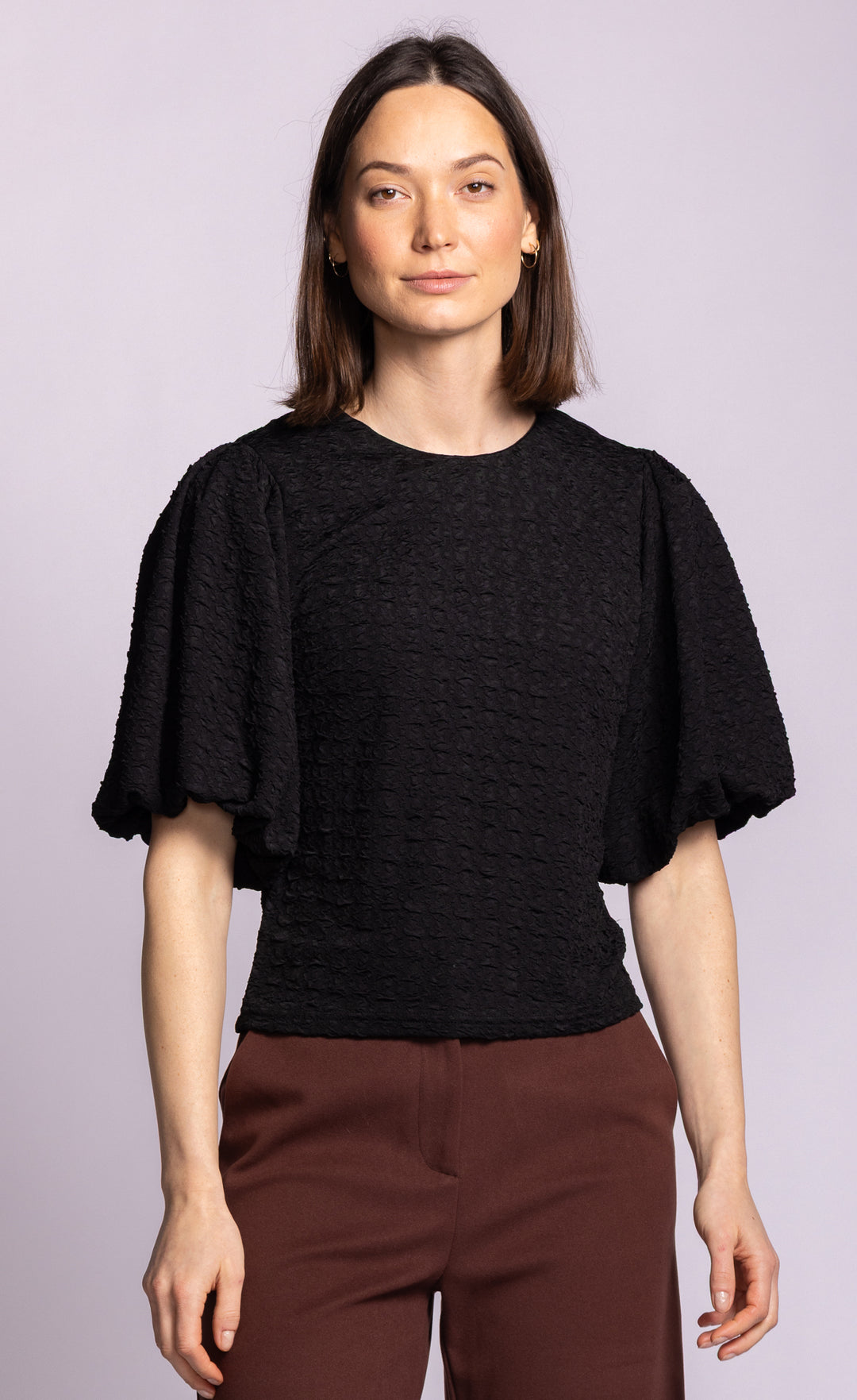 The Lita Puff Sleeve Blouse | Black