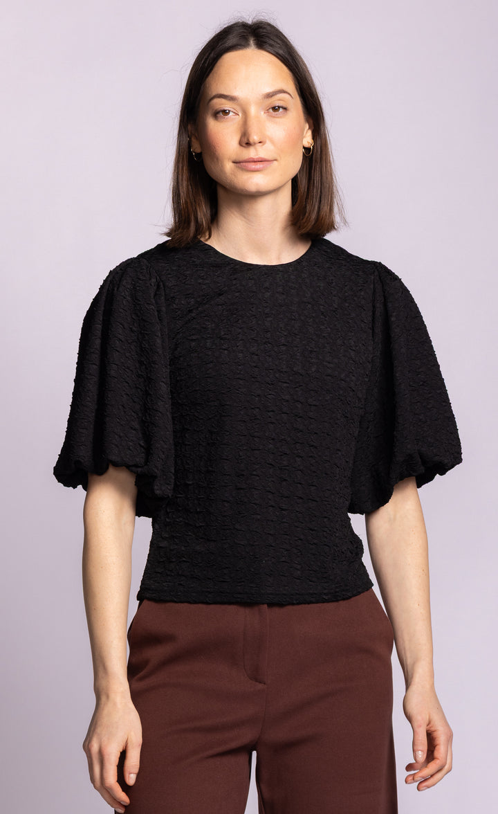 The Lita Puff Sleeve Blouse | Black