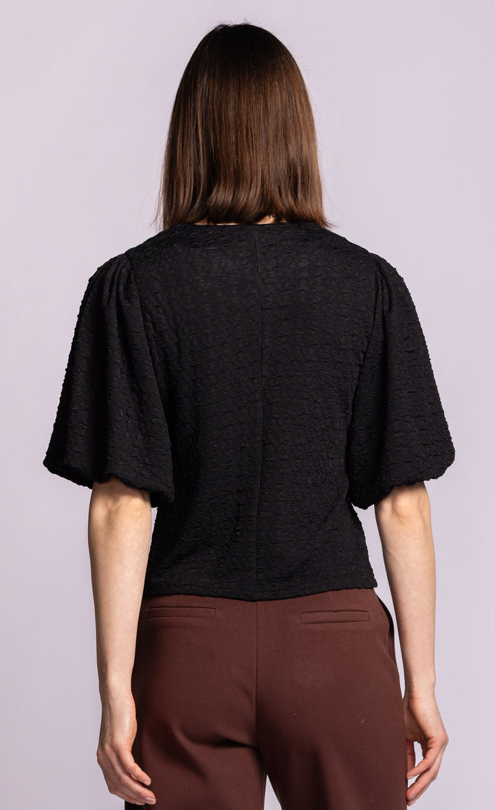The Lita Puff Sleeve Blouse | Black