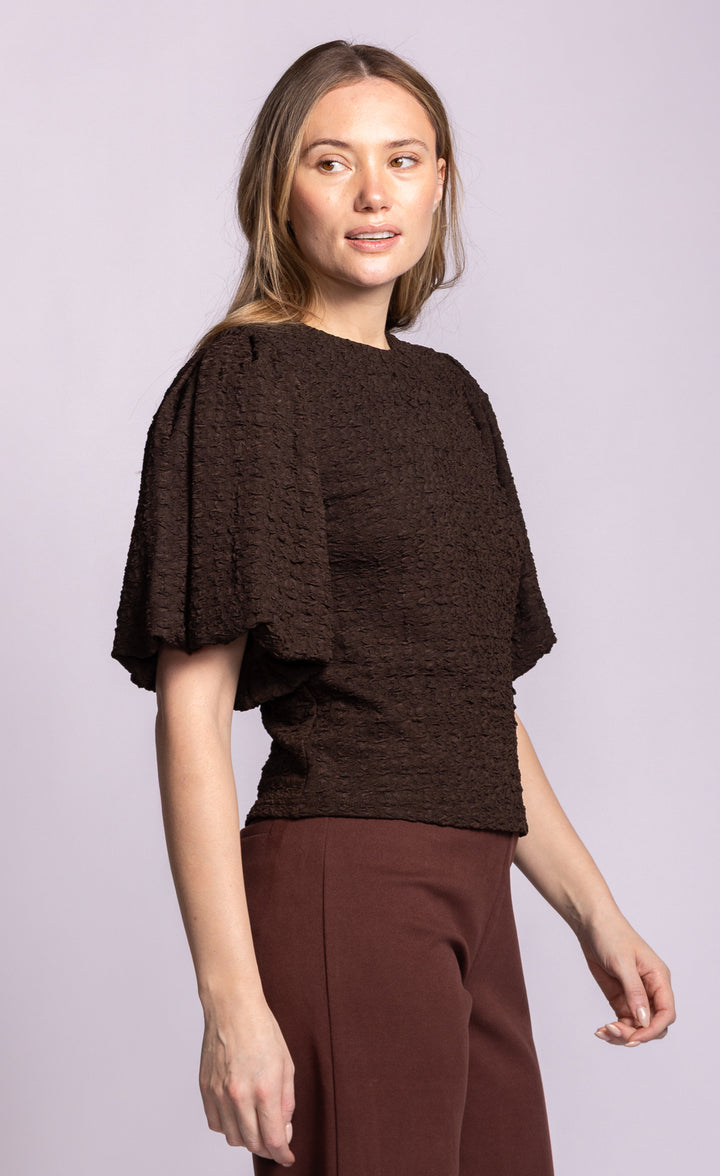 The Lita Puff Sleeve Blouse | Chocolate