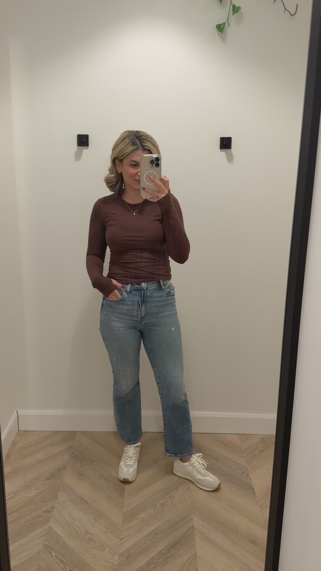 Sabrina Double Sculpt Top | Brown