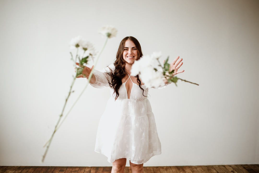 Monochrome Floral Dress