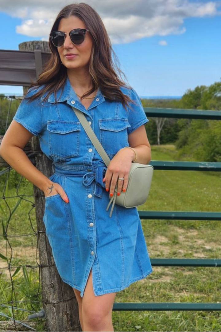 FONDA WESTERN BLUE DRESS