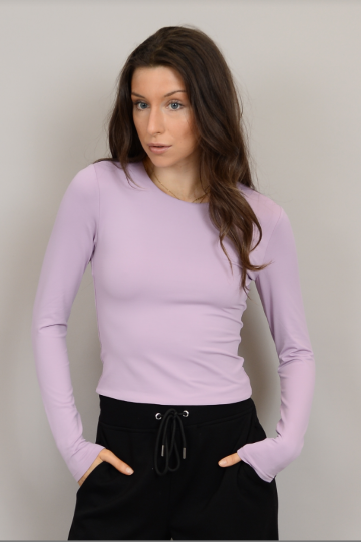 ROXI LONG SLEEVE SECOND SKIN TOP | DUSTY MAUVE