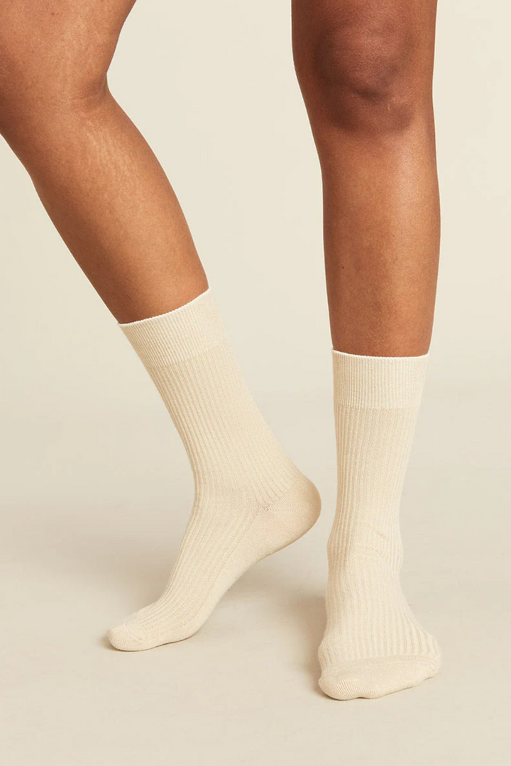 Women's Ribbed Crew Socks