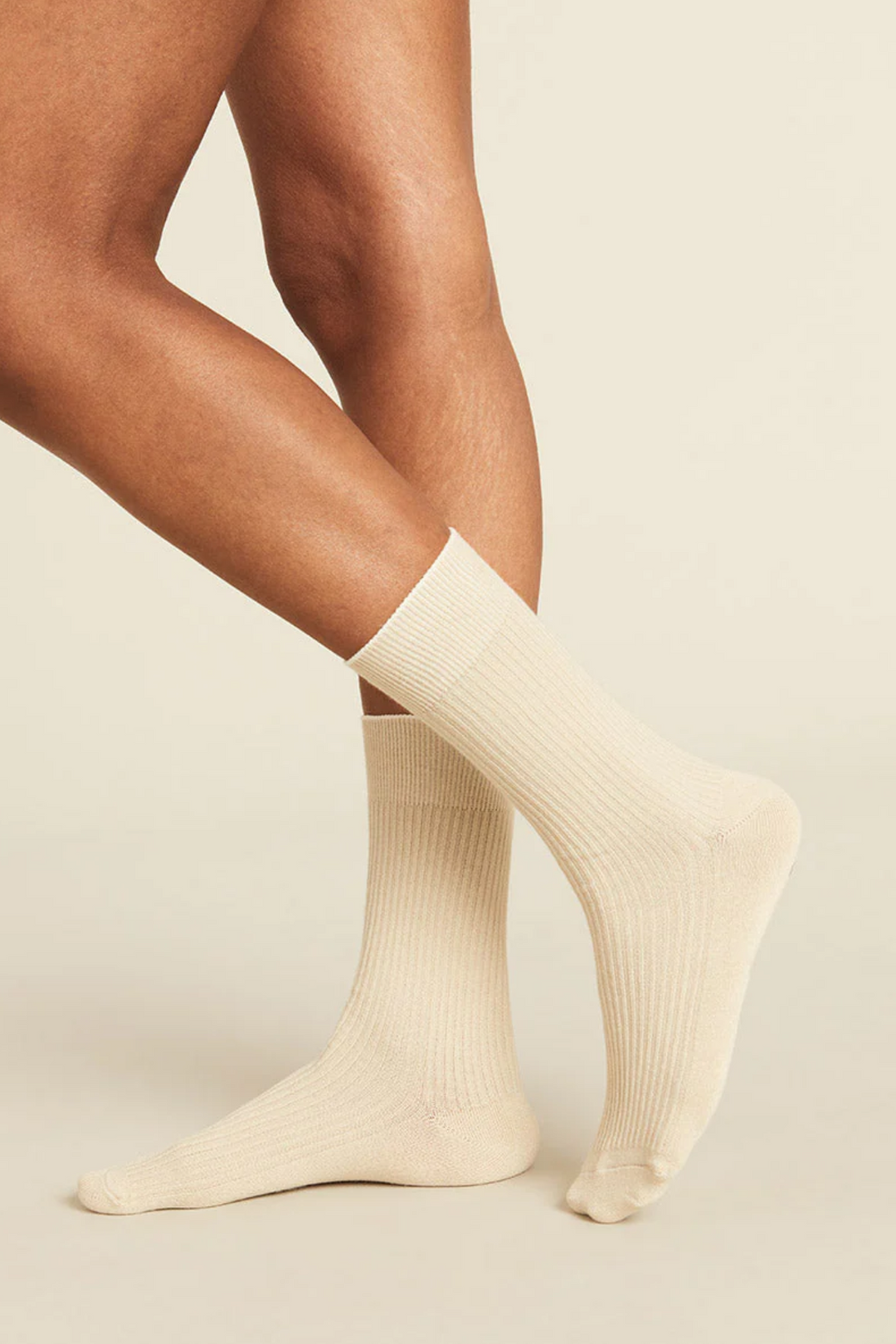 Women's Ribbed Crew Socks