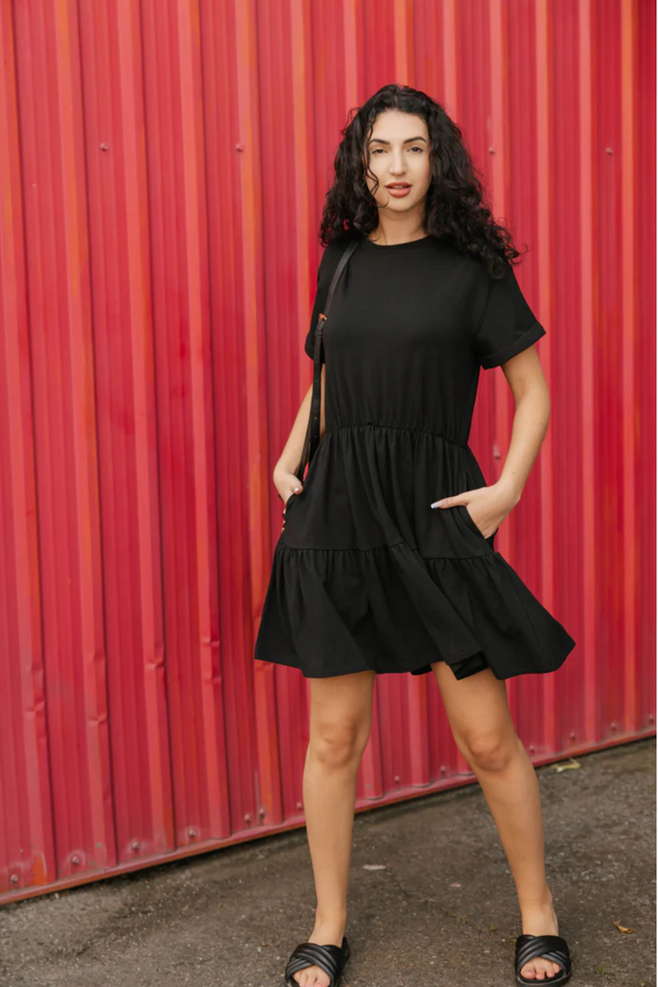 JACKIE MINI DRESS | MIDNIGHT BLACK