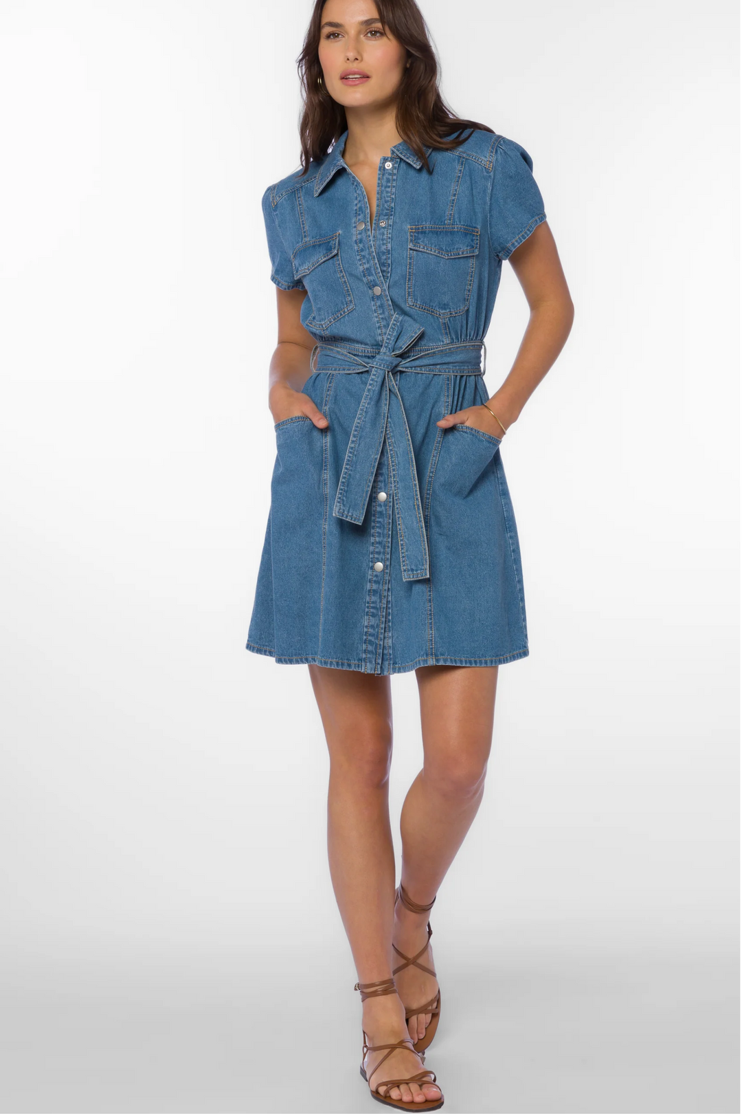 FONDA WESTERN BLUE DRESS