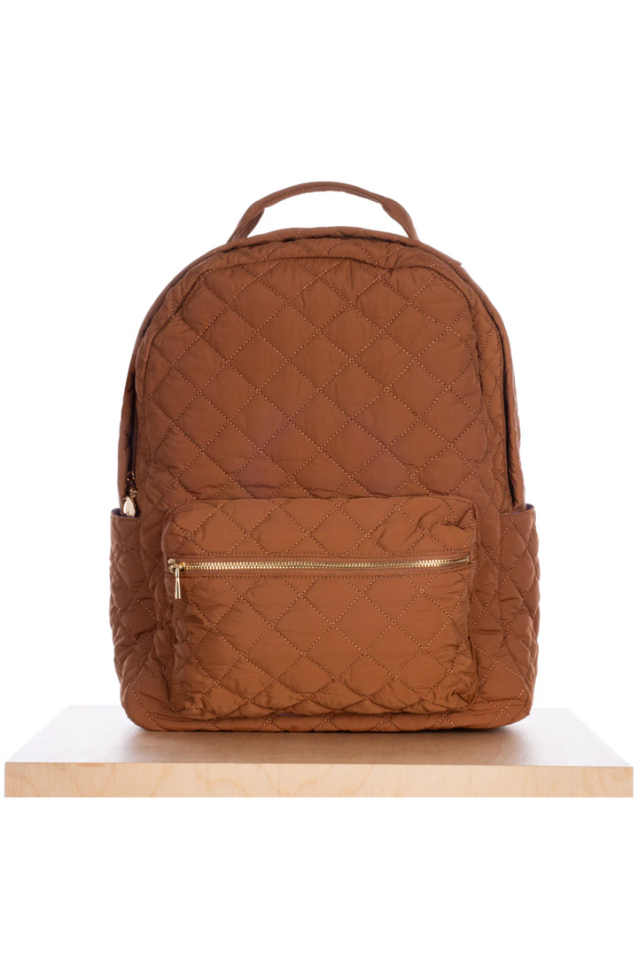 Quilted Backpack | Walnut