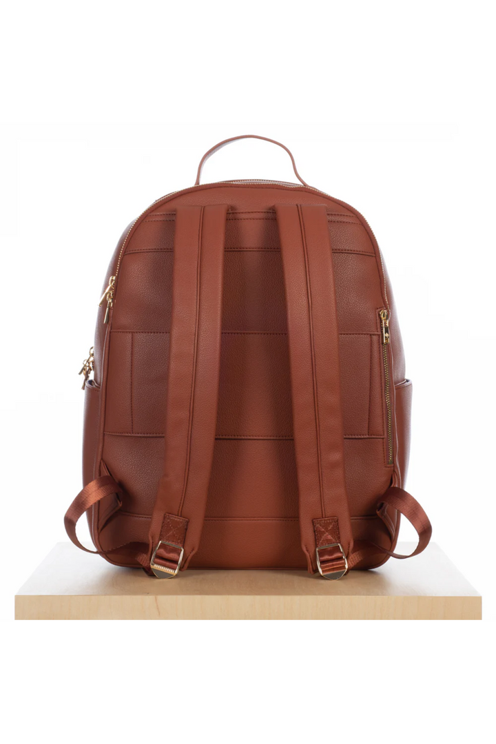 Vegan Leather Backpack | Walnut