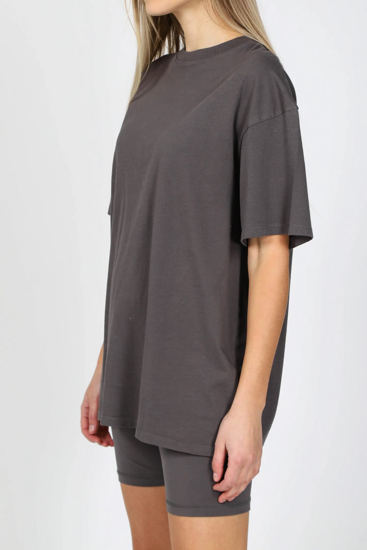 Oversized Boxy Tee | Washed Grey