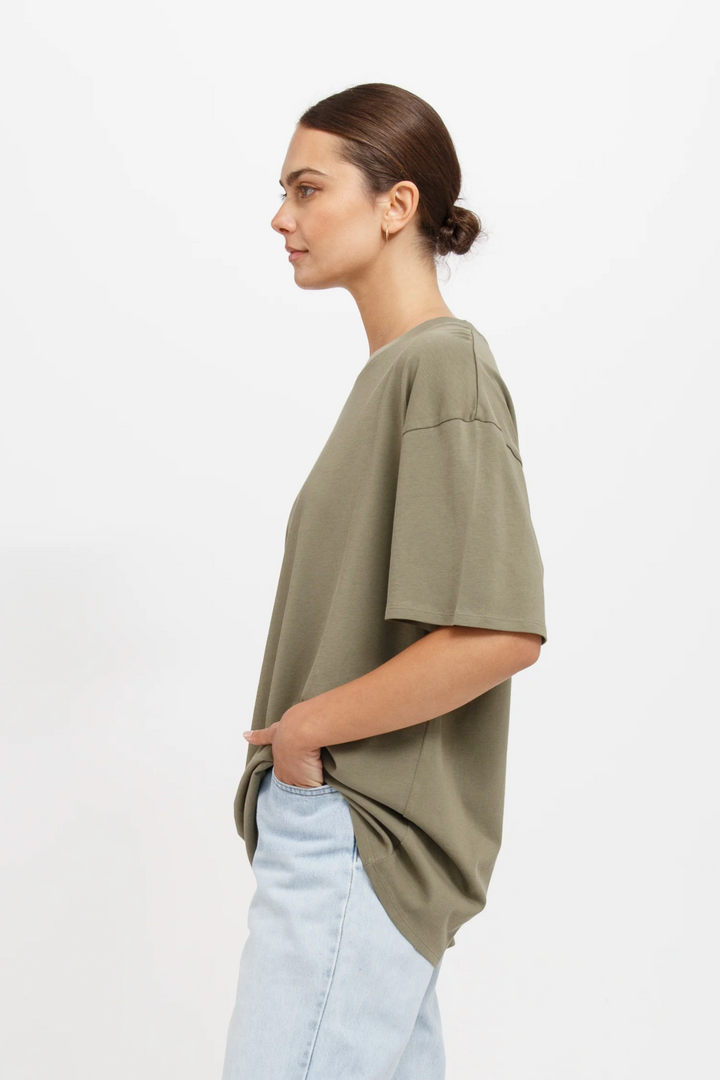 Oversized Boxy Tee | Olive