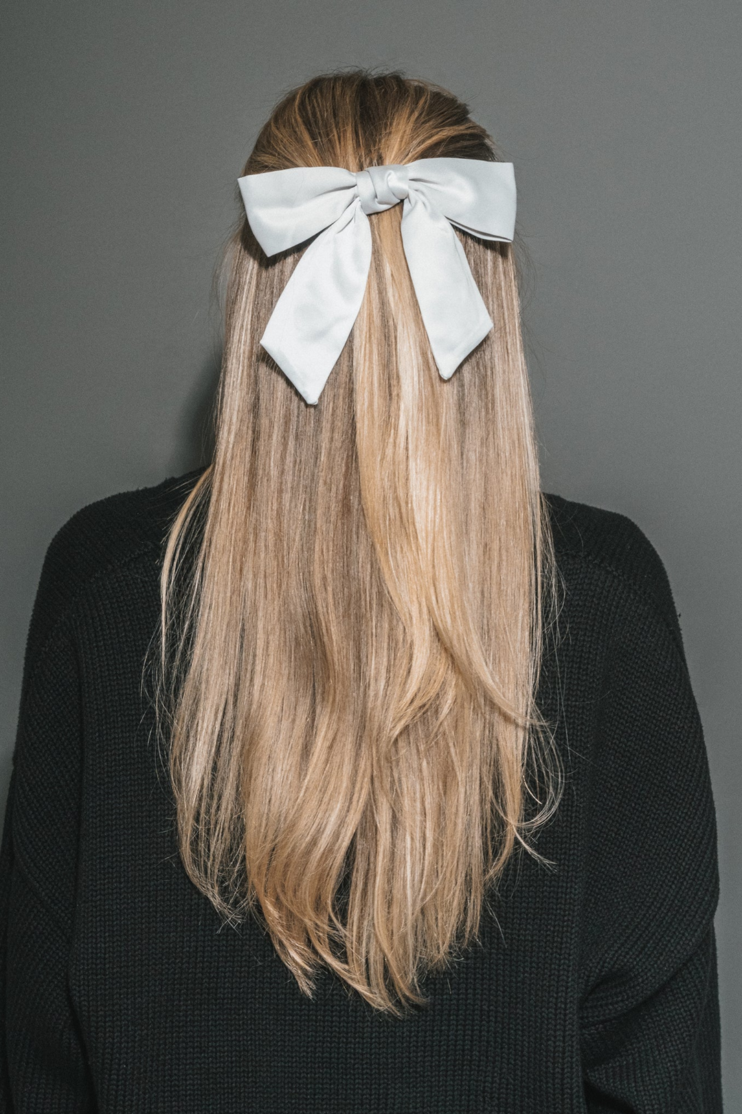 LARGE SATIN BOW HAIRCLIP