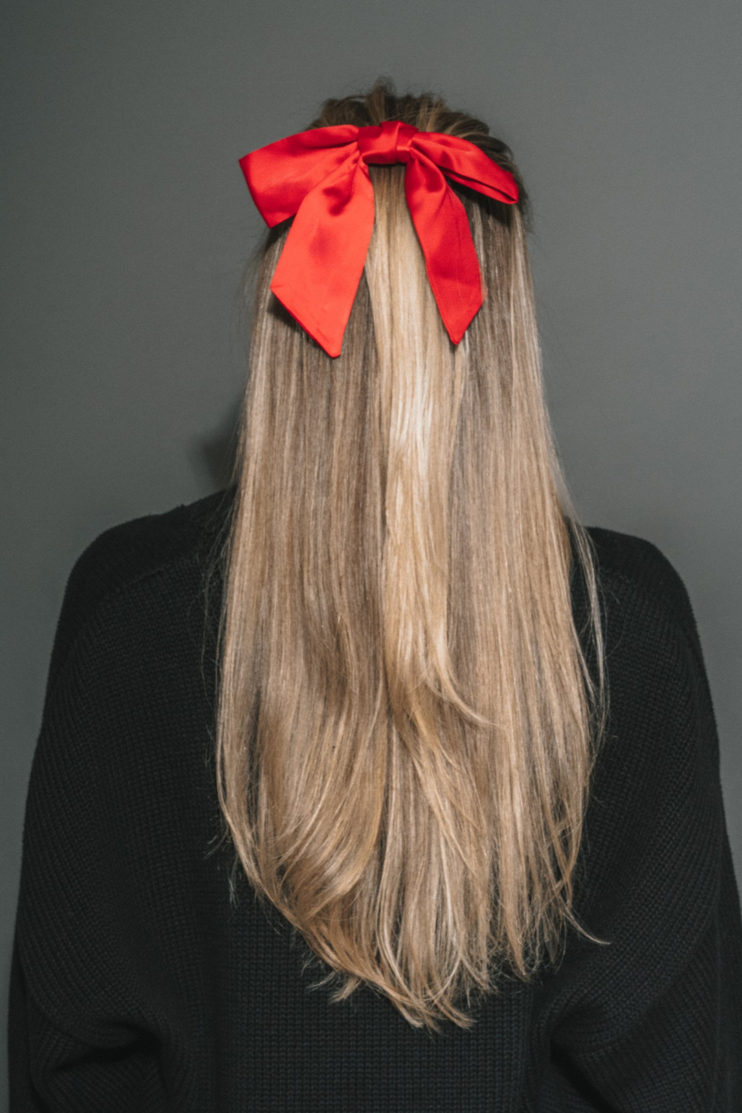 SATIN BOW HAIRCLIP