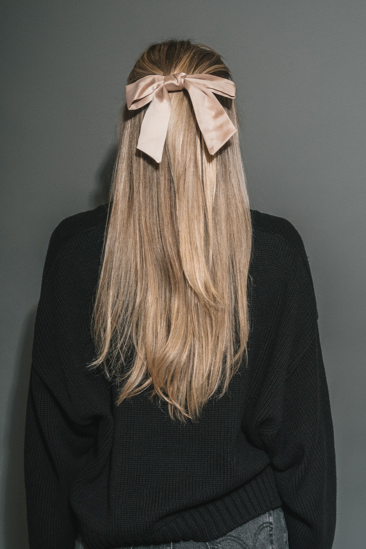 SATIN BOW HAIRCLIP