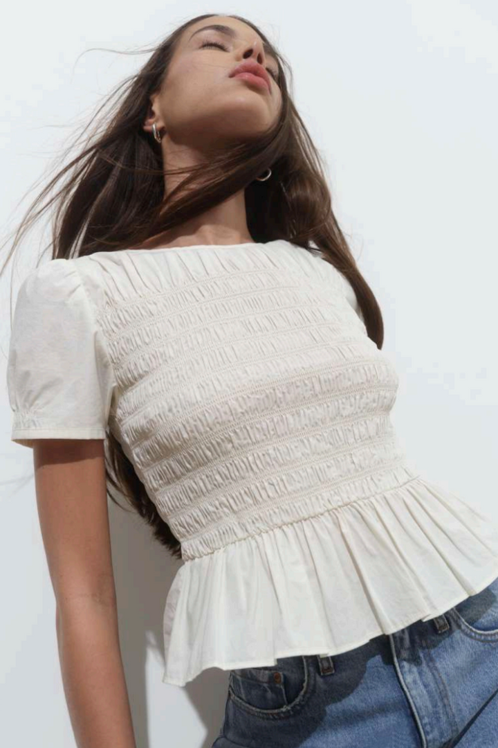 Chloe Smocked Puff Sleeve Top