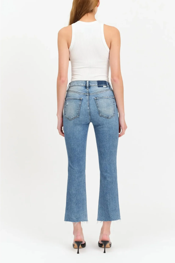 Shy Girl High Rise Crop Flare Jeans | PDA