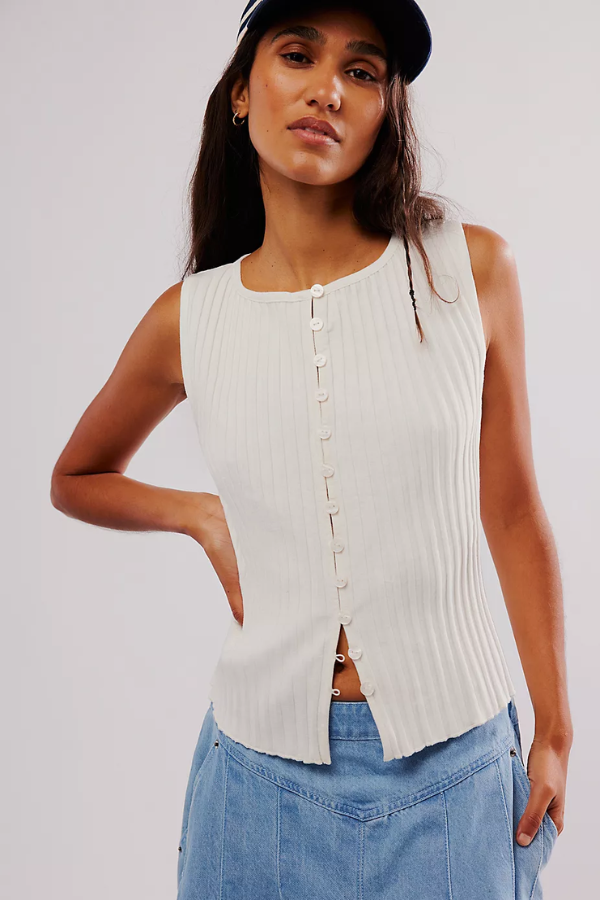 FP Tilly Ivory Vest Last XS