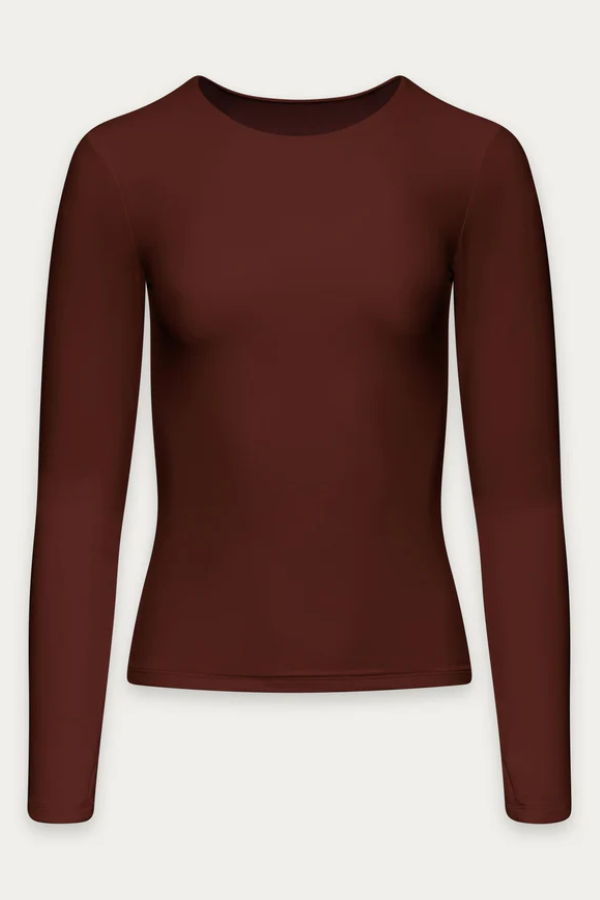 Sabrina Double Sculpt Top | Brown
