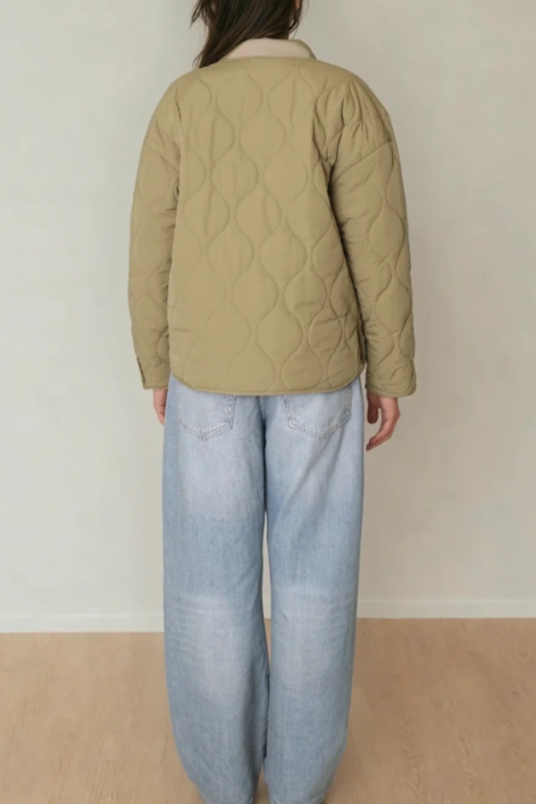 Elora Quilted Coat | Olive
