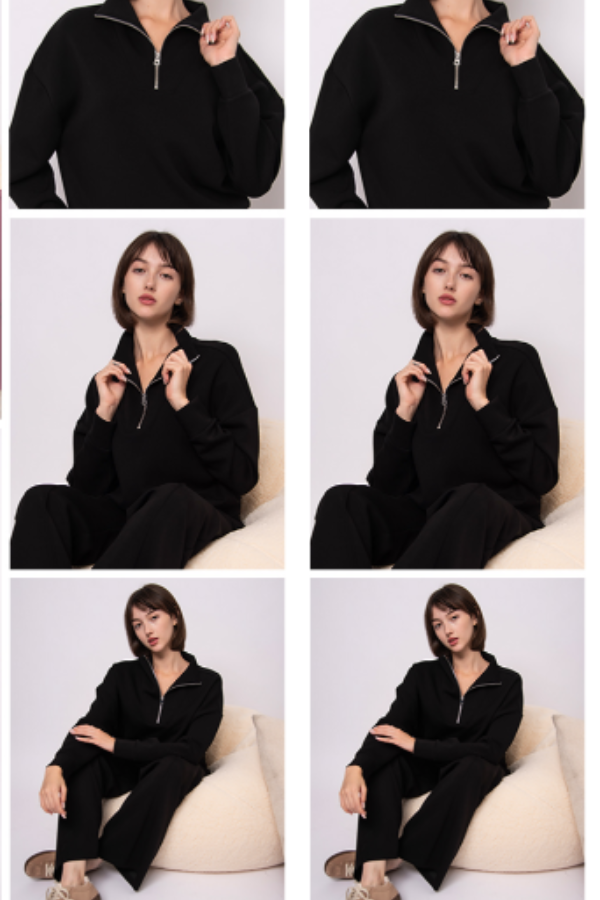 Prida Soft Knit Scuba Pull-On Pants | Black