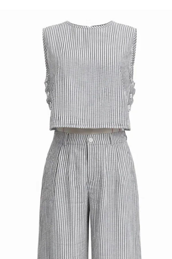 Lana Crepe Bengal Stripe Blouse