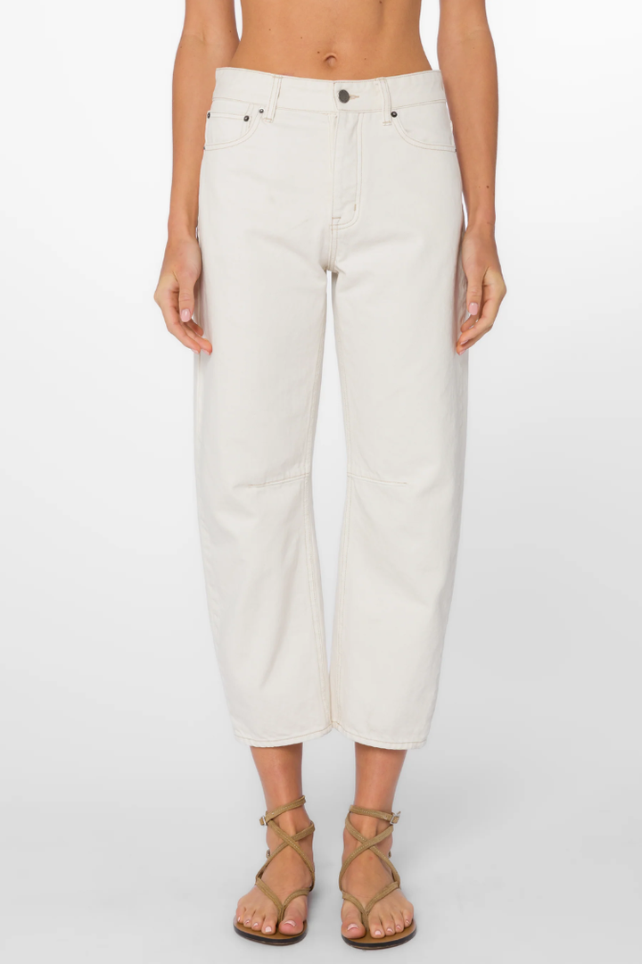 Reyna Ecru Barrel Jeans