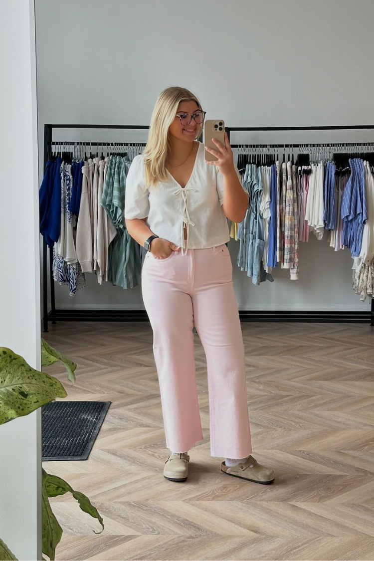 Pleaser High Rise Wide Ankle | Think Pink