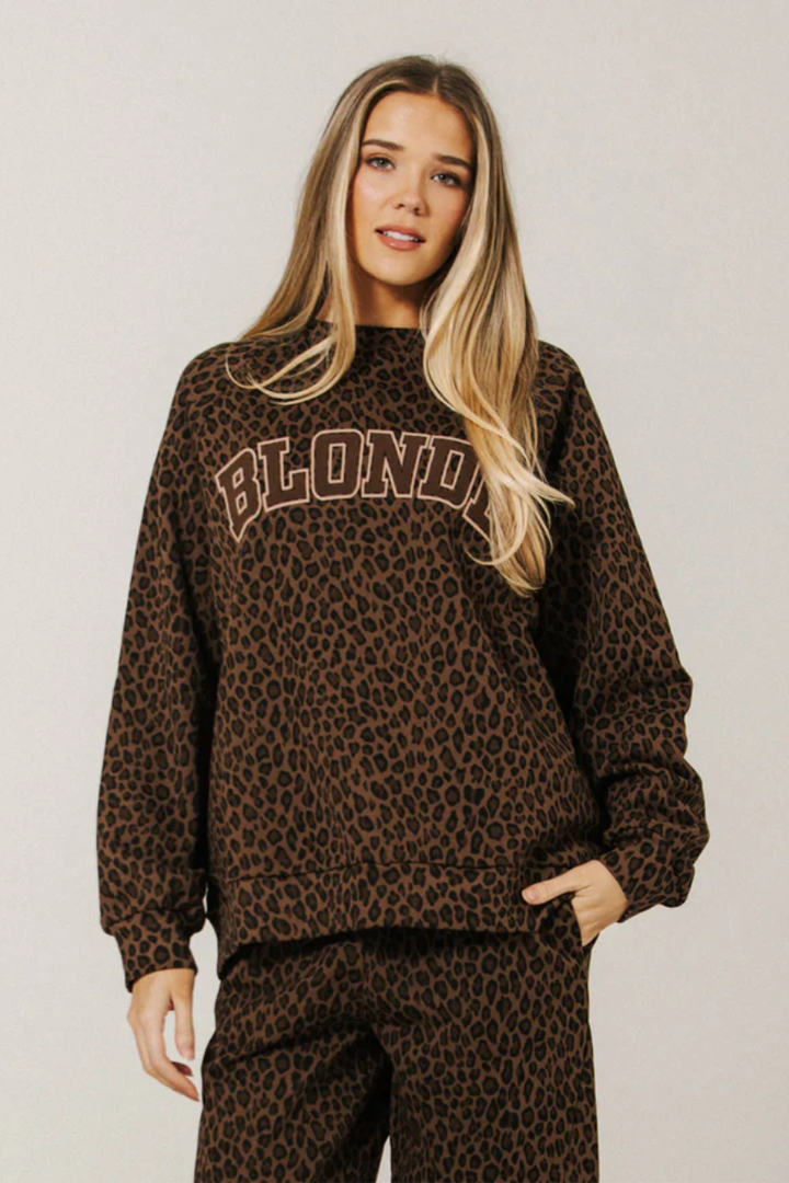 "Blonde" Leopard Terry Crew