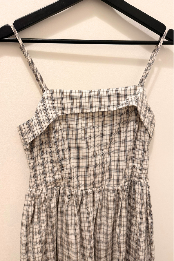 Laurelgrove Dress | Black + Brown Plaid