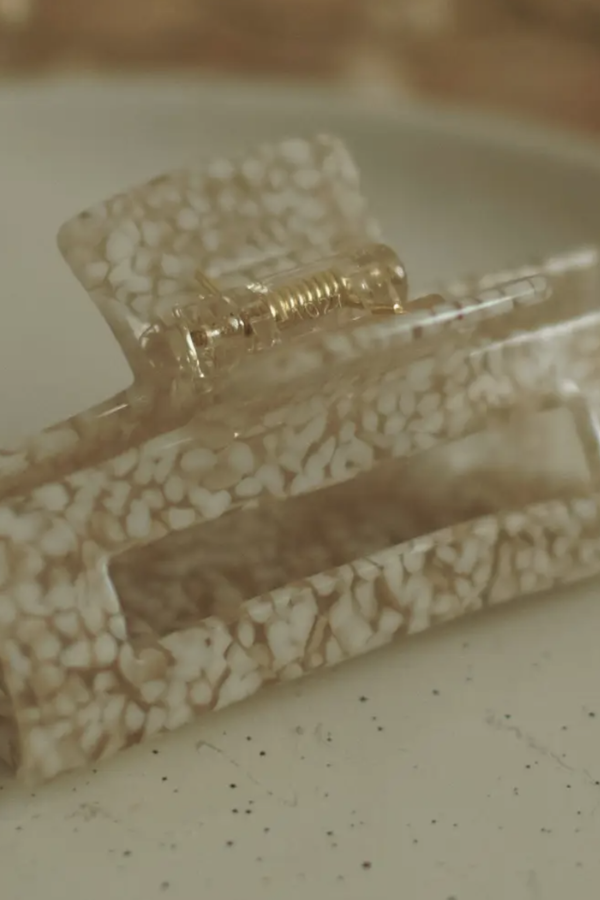 Hair Clip | Miranda Cream Half Size