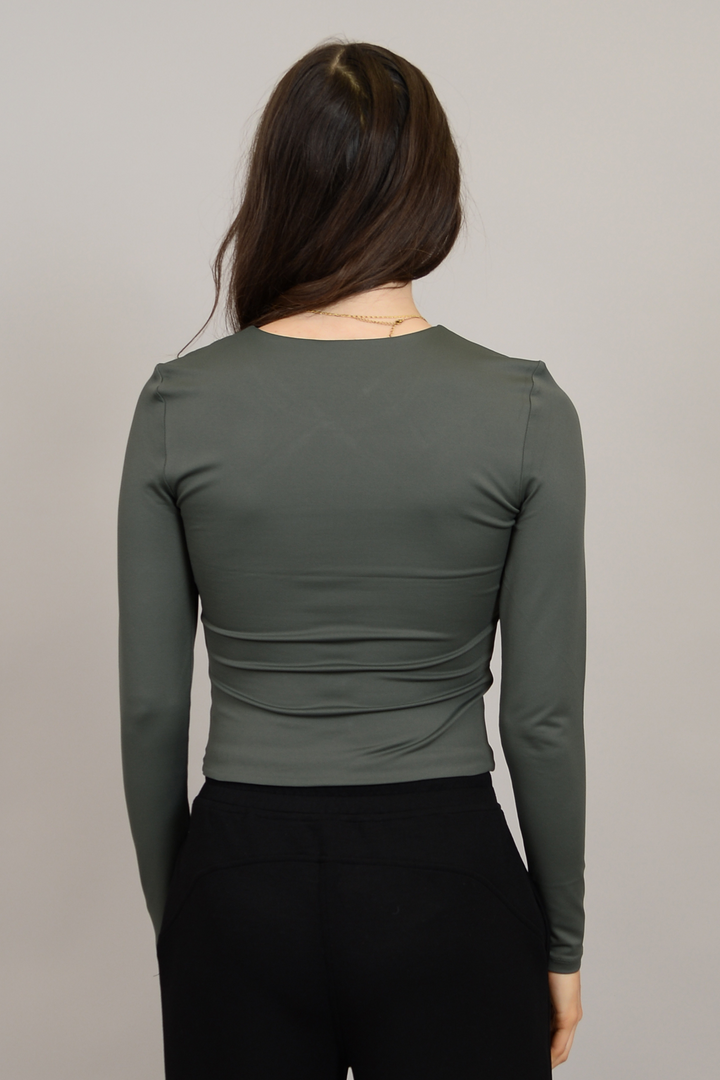 ROXI LONG SLEEVE SECOND SKIN TOP | DARK IVY